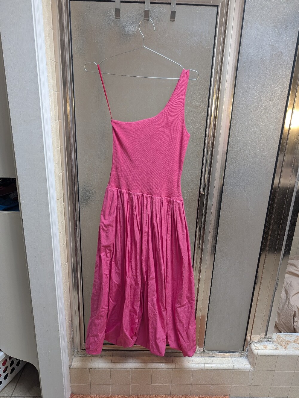 Derek Lam One-Shoulder Pink Party Dress